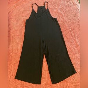 Loving People women’s romper fits large Black V-Neck Jumpsuit